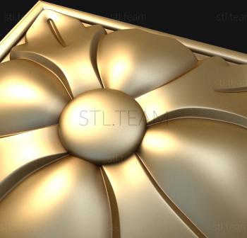 3D модель Квадрат с цветком (STL)